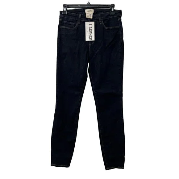 New L'AGENCE Size 27 Margot High-Rise Skinny Jeans Midnight Blue 2294DNM - Picture 2 of 14